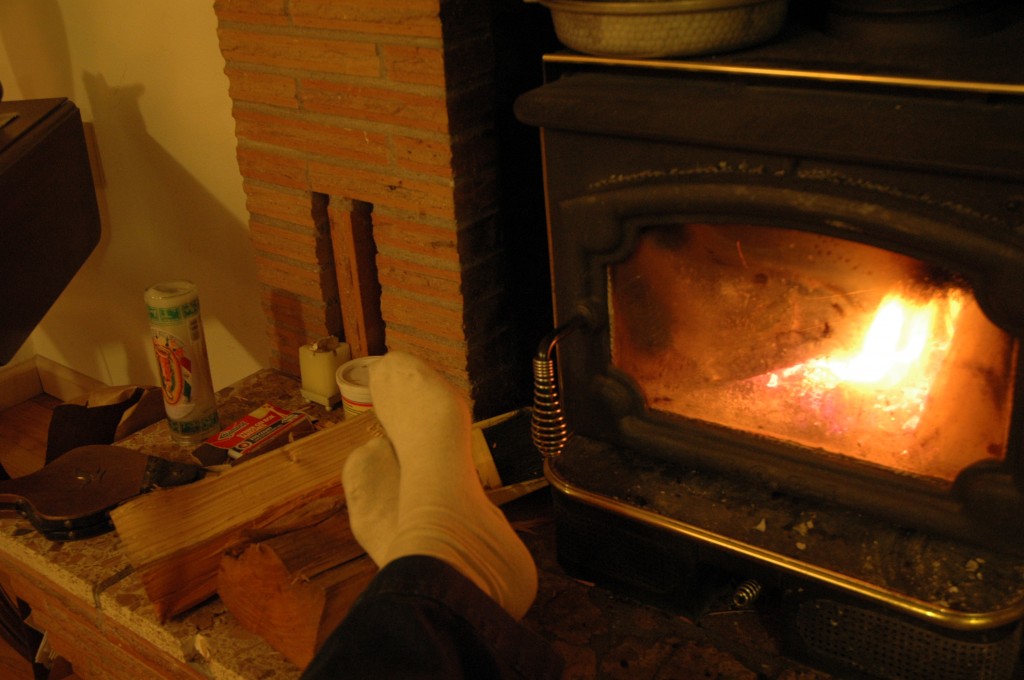 By the fire